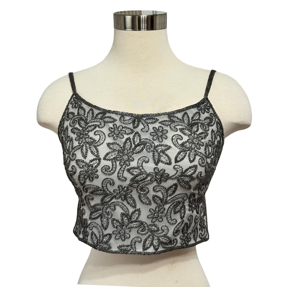Sean Collection Black Floral Camisole